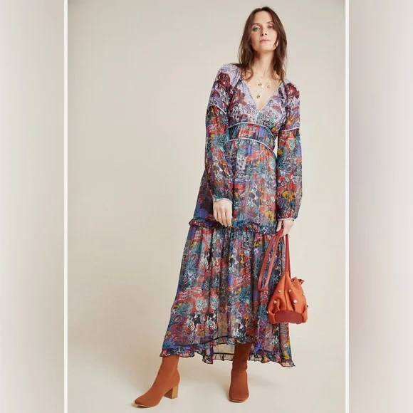 Anthropologie x Maeve Annabella Floral Maxi Dress - Picture 2 of 7